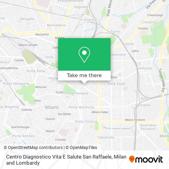 Centro Diagnostico Vita E Salute San Raffaele map