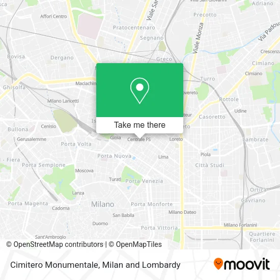 Cimitero Monumentale map