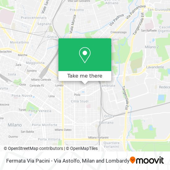 Fermata Via Pacini - Via Astolfo map