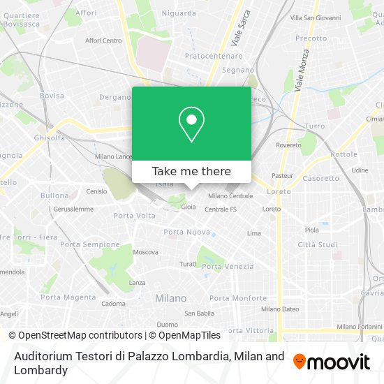 Auditorium Testori di Palazzo Lombardia map
