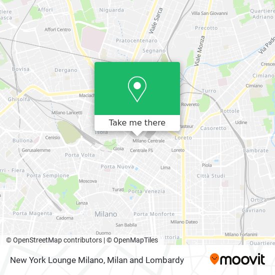 New York Lounge Milano map