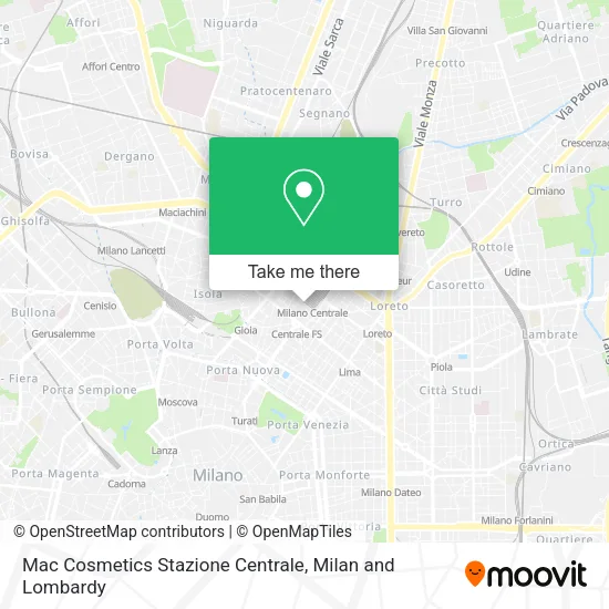 Mac Cosmetics Stazione Centrale map