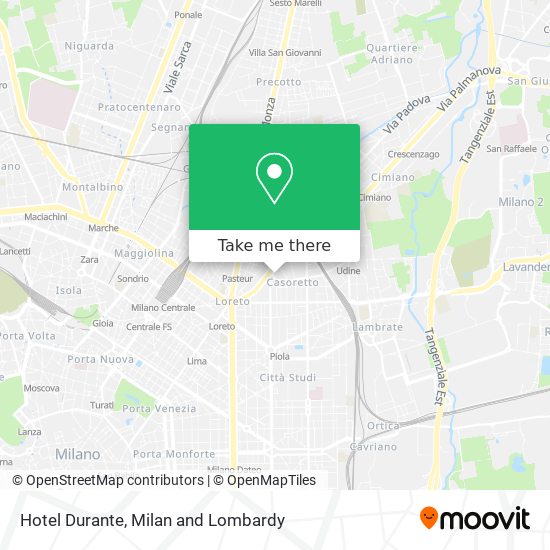 Hotel Durante map