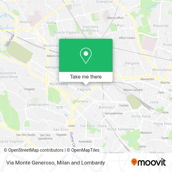 Via Monte Generoso map