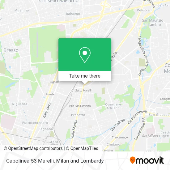 Capolinea 53 Marelli map
