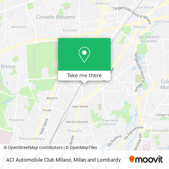 ACI Automobile Club Milano map