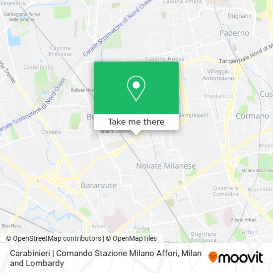 Carabinieri | Comando Stazione Milano Affori map