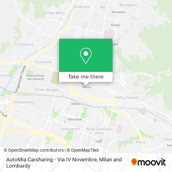AutoMia Carsharing - Via IV Novembre map