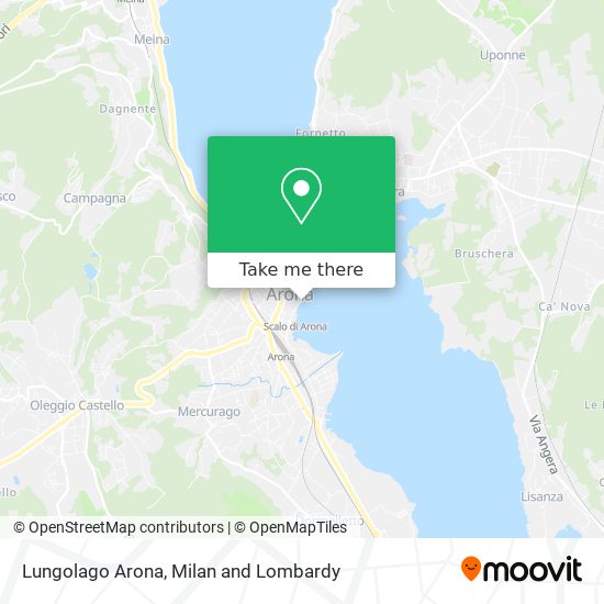 Lungolago Arona map