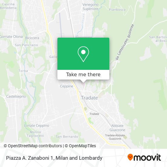 Piazza A. Zanaboni 1 map