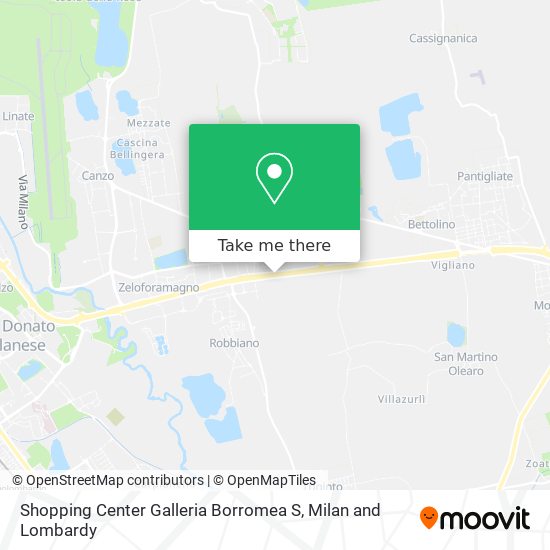 Shopping Center Galleria Borromea S map