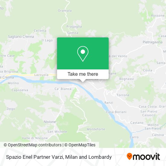 Spazio Enel Partner Varzi map