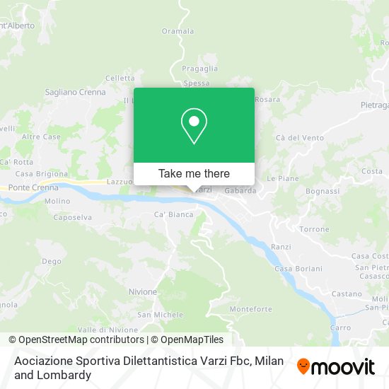 Aociazione Sportiva Dilettantistica Varzi Fbc map