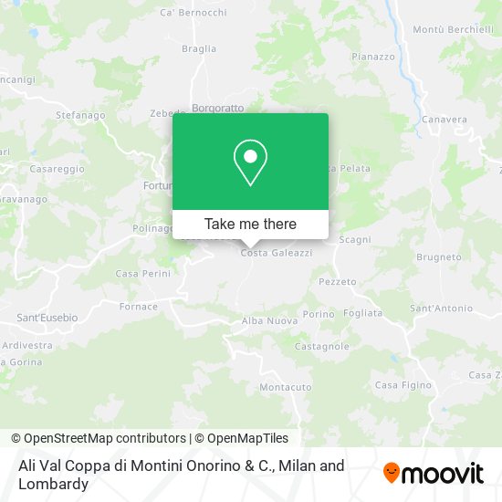 Ali Val Coppa di Montini Onorino & C. map