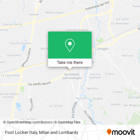 Foot Locker Italy map