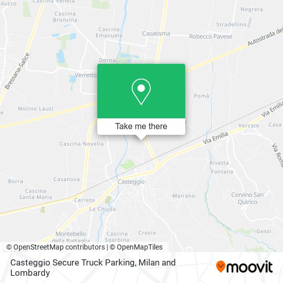 Casteggio Secure Truck Parking map