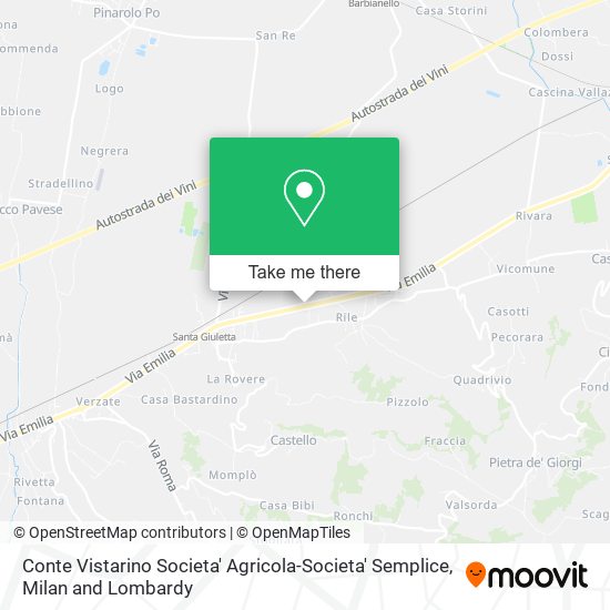 Conte Vistarino Societa' Agricola-Societa' Semplice map