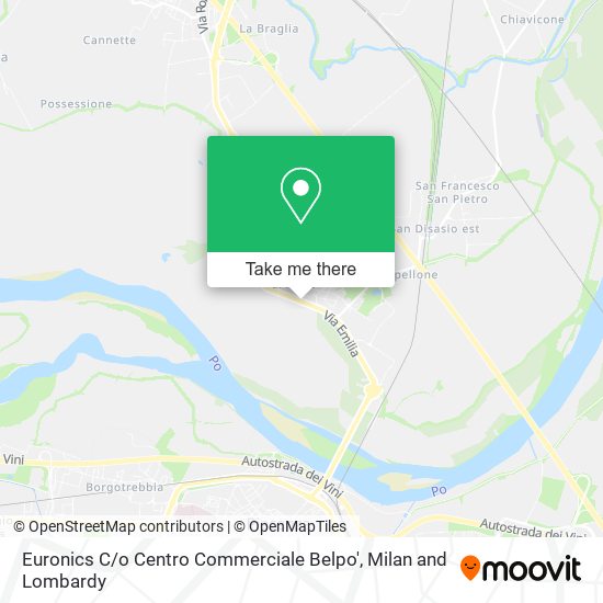 Euronics C / o Centro Commerciale Belpo' map