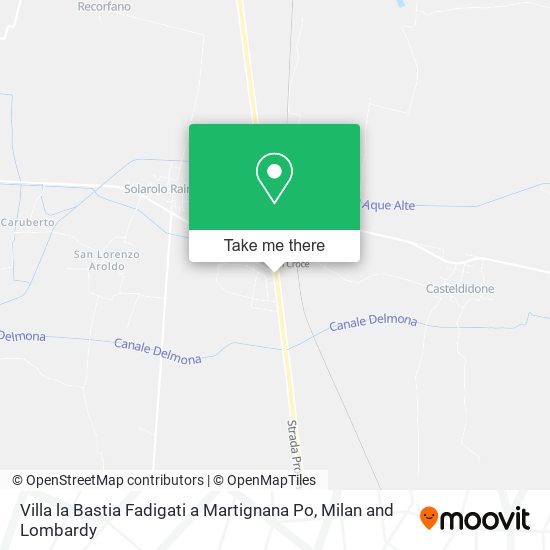 Villa la Bastia Fadigati a Martignana Po map