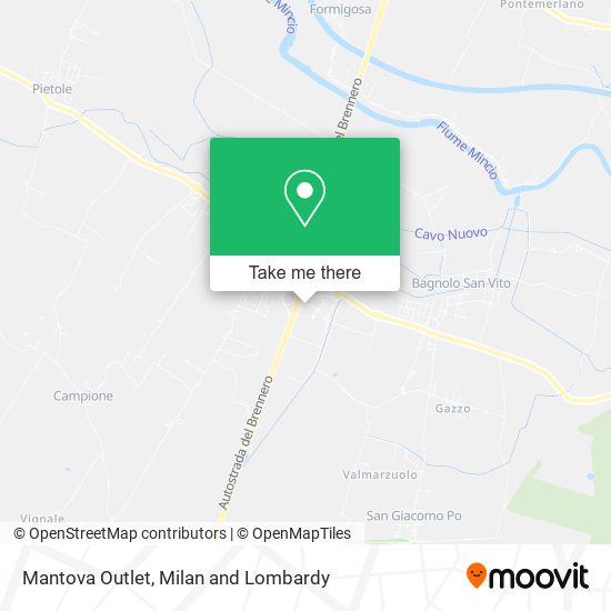 Mantova Outlet map