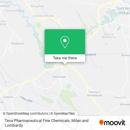 Teva Pharmaceutical Fine Chemicals map