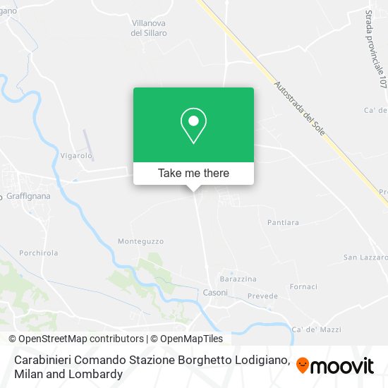 Carabinieri Comando Stazione Borghetto Lodigiano map