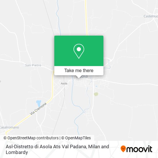 Asl-Distretto di Asola Ats Val Padana map