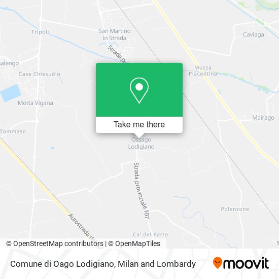 Comune di Oago Lodigiano map