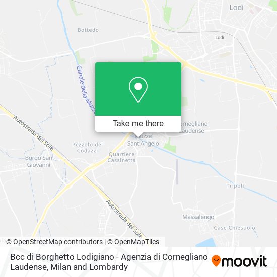 Bcc di Borghetto Lodigiano - Agenzia di Cornegliano Laudense map