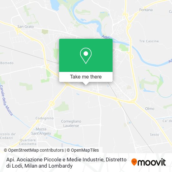 Api. Aociazione Piccole e Medie Industrie, Distretto di Lodi map