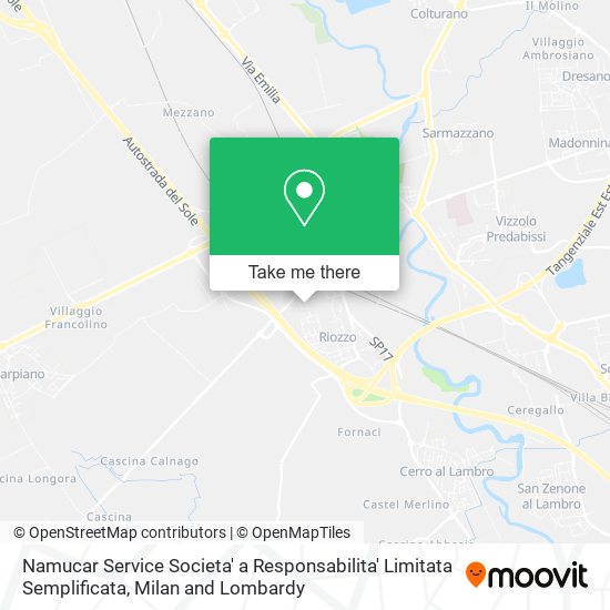 Namucar Service Societa' a Responsabilita' Limitata Semplificata map