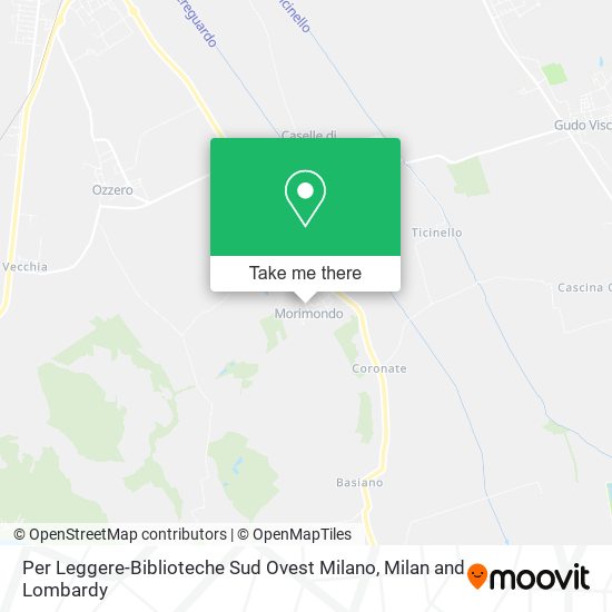 Per Leggere-Biblioteche Sud Ovest Milano map