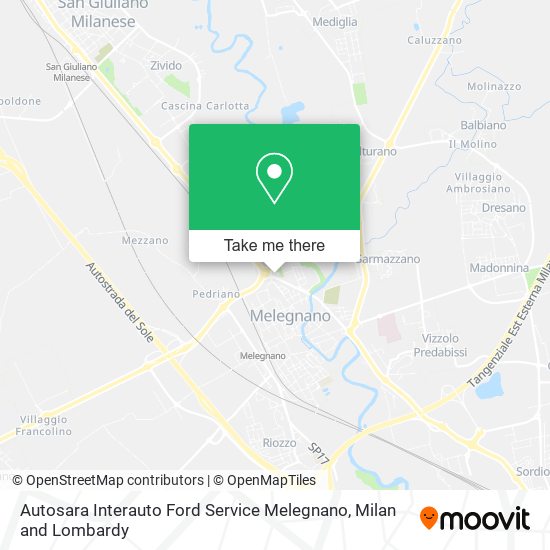 Autosara Interauto Ford Service Melegnano map