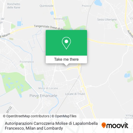 Autoriparazioni Carrozzeria Molise di Lapalombella Francesco map