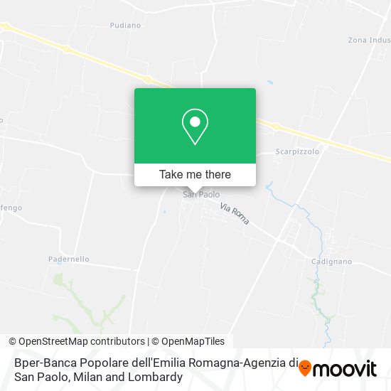 Bper-Banca Popolare dell'Emilia Romagna-Agenzia di San Paolo map