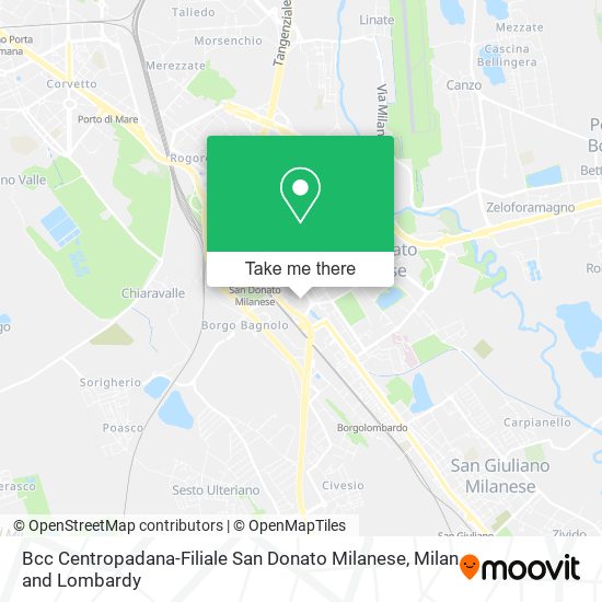 Bcc Centropadana-Filiale San Donato Milanese map