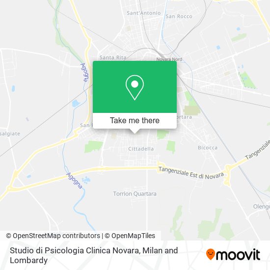 Studio di Psicologia Clinica Novara map