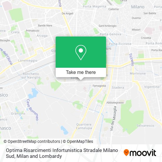 Optima Risarcimenti Infortunistica Stradale Milano Sud map
