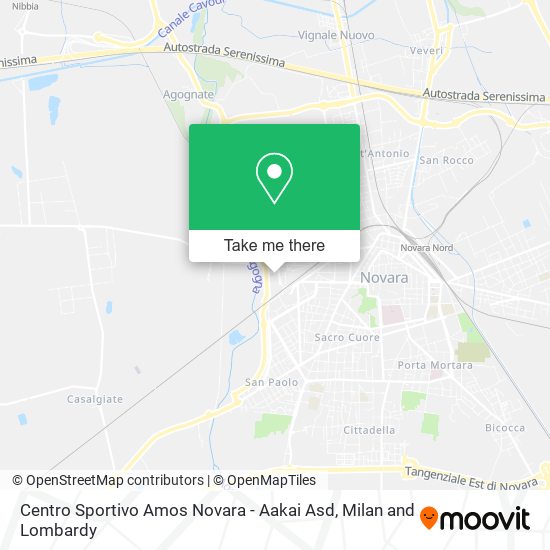 Centro Sportivo Amos Novara - Aakai Asd map