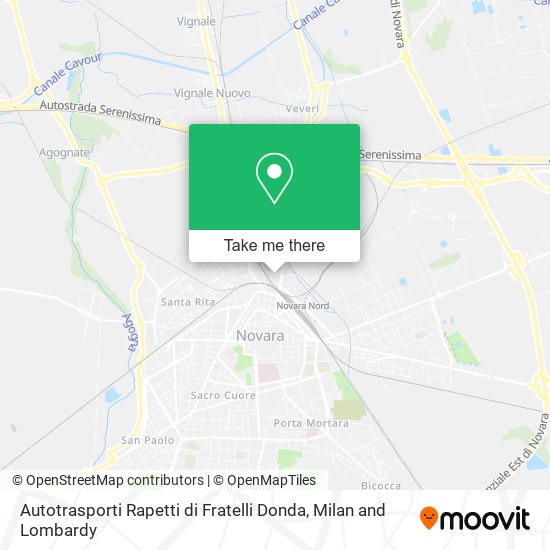 Autotrasporti Rapetti di Fratelli Donda map