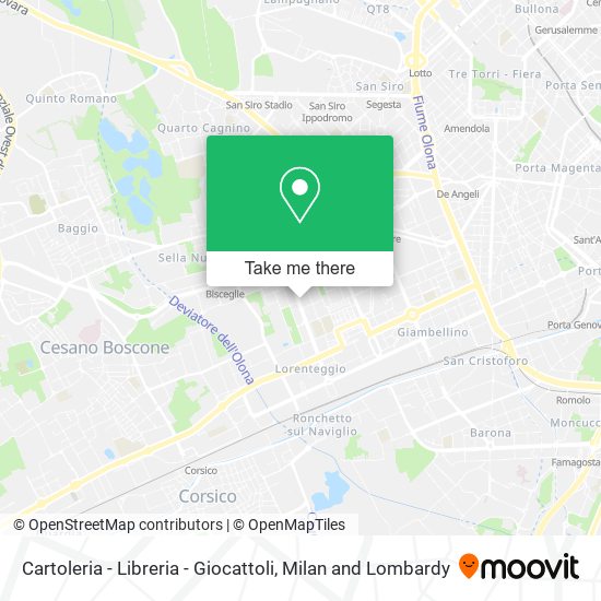 Cartoleria - Libreria - Giocattoli map