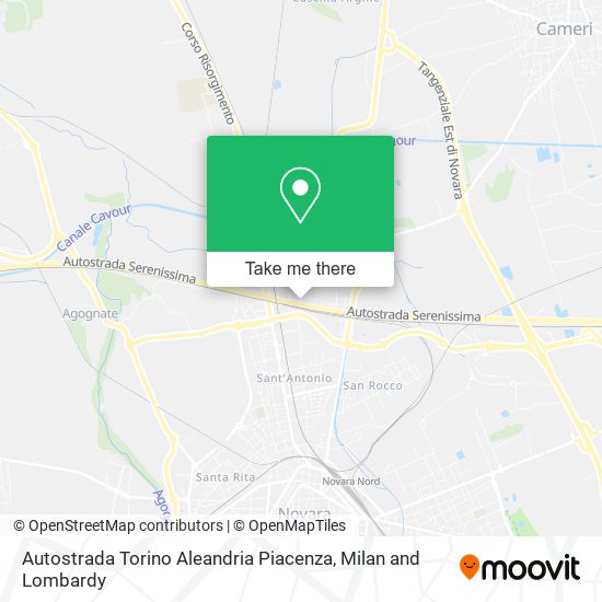Autostrada Torino Aleandria Piacenza map