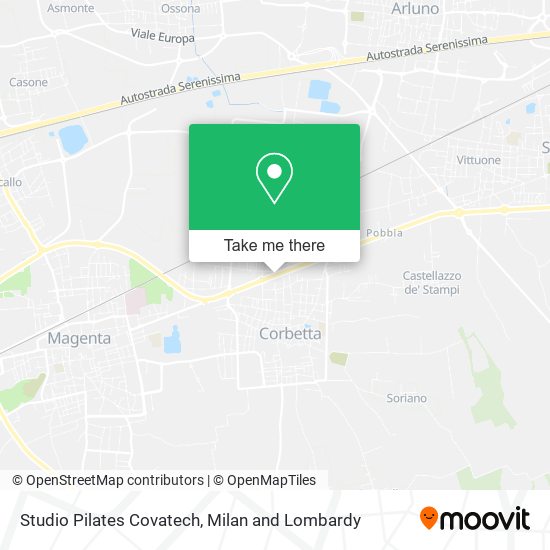 Studio Pilates Covatech map