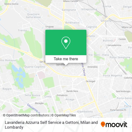 Lavanderia Azzurra Self Service a Gettoni map