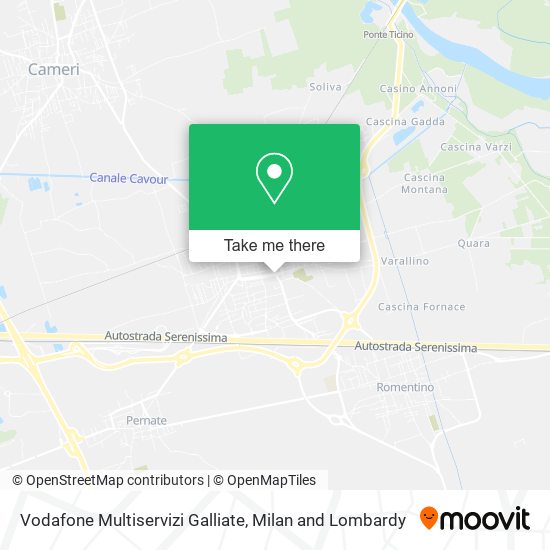 Vodafone Multiservizi Galliate map