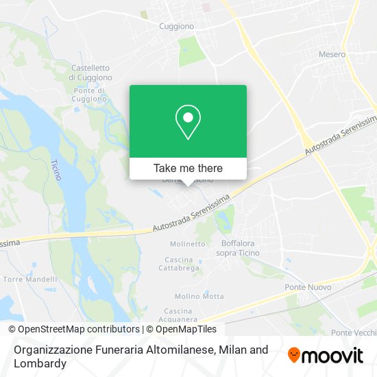 Organizzazione Funeraria Altomilanese map