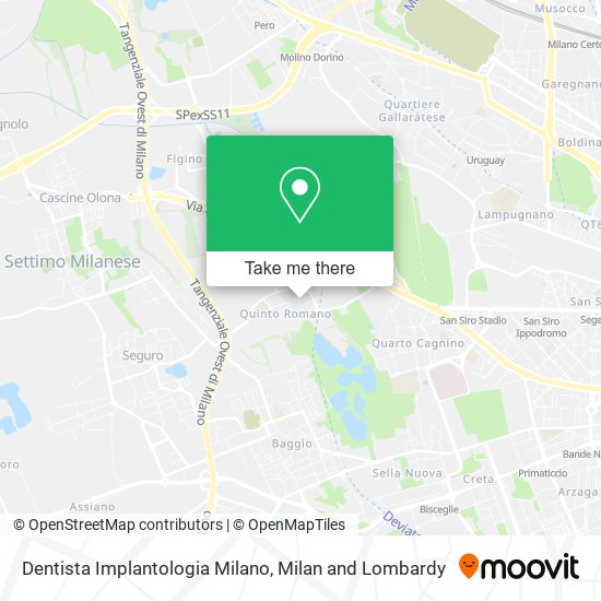 Dentista Implantologia Milano map