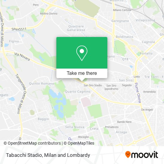 Tabacchi Stadio map