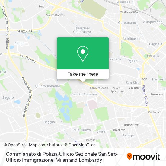 Commiariato di Polizia-Ufficio Sezionale San Siro-Ufficio Immigrazione map