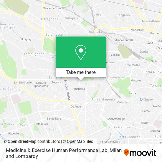 Medicine & Exercise Human Performance Lab map